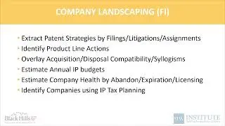 Analytics Excellence Webinar #07   Patent Landscaping Analytics and Comparative Patent Owner Analyti
