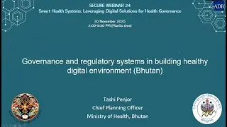 SECURE WEBINAR 24: Smart Health Systems: Leveraging Digital Solutions for Health Governance