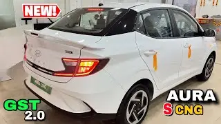 Hyundai Aura S CNG Base Model 2025 New✅ GST Price Aura S CNG Discount Diwali Offer Details 