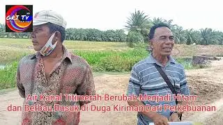 Air Kanal Titimerah Berubah Menjadi Hitam dan Berbau Busuk di Duga Kiriman Dari Perkebunan