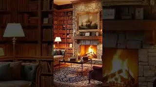 Warm Fireplace Ambience | Cozy Living Room at Night