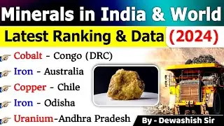 Top Minerals Producing States of India & World | Minerals of India & World | खनिज | Geography