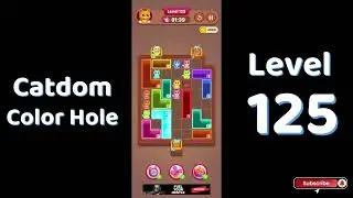 Catdom Level 125 walkthrough | Color Hole 🐱🕳️| Solutionguruji