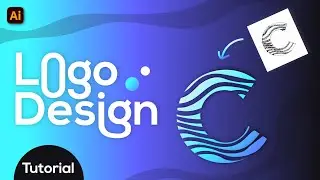 How to make a C gradient letter logo design in illustrator