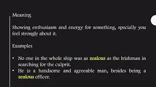 Zealous Meaning and Example Sentences