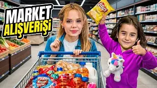 DEV MARKET ALIŞVERİŞİ ! BUZDOLABI DÜZENLİYORUZ !? | Gamze Karta Öykü Karta