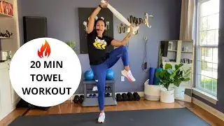 20 Min Towel Workout Routine!|Total Body Workout| Lose Inches Off Your Waist!