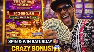 Spin & Win Saturday 🎰 | CRAZY Slot Bonus That Had Me Stuck 😳