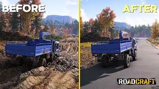 RoadCraft - Making a Road Through Deep Mud! (4K)