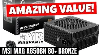 BEST Budget PC Power Supply MSI MAG A650BN  80+ Bronze 5 Year Warranty