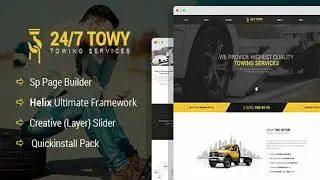 Towy - Emergency Auto Towing and Roadside Assistance Service Joomla Template | Themeforest Website