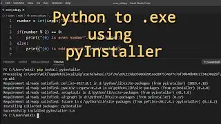 How to Convert python script to an .exe | using pyInstaller