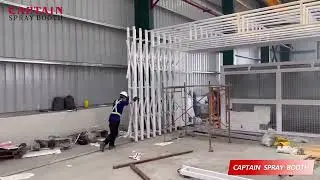 50m retractable paint booth