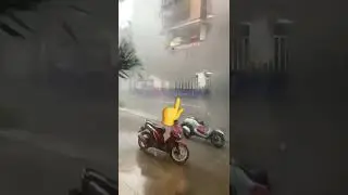Heavy raining In Phnom Penh during Khmer new year#shorts