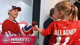 Habs greet fans at the Bell Centre