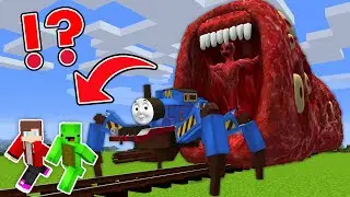 MAIZEN : JJ and Mikey Escape Train Eater Thomas Story - Minecraft Animation JJ & Mikey