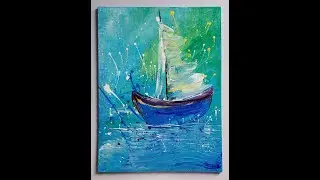 Abstract Ship Art || Easy Ship Painting || Original work