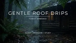 Gentle Roof Drips | Mossy Forest Cabin | Deep Sleep Ambience | No Ads