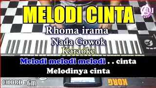 MELODI CINTA Karaoke Rhoma irama | Korg Pa3x (Chord&Lirik) Nada Pria