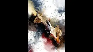 Voodoo guitar painting