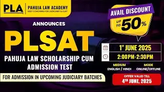 PLSAT 2025 | Scholarship Test for Judiciary Coaching | Get Up to 50% Off | Pahuja Law Academy
