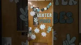 December classroom door decoration! I love decorating my classroom door! #teacher #classroomdecor