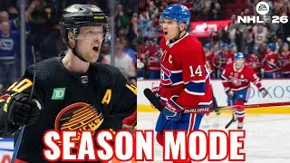 NHL 26 - SEASON MODE MONTREAL CANADIENS GAME 10 VS VANCOUVER CANUCKS