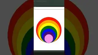 Draw Rainbow 🌈 Using Python Turtle | #shorts #shortvideo #short #python #pythonturtle