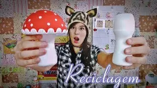 DIY - Reciclagem com rolom - Cogumelo em biscuit - Centro de mesa Jardim #VEDA