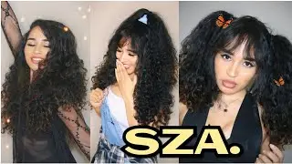 SZA Inspired Hairstyles on Naturally Curly Hair! Makeup and Outfits too!
