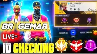 🛑 BR GAMER IS LIVE 💀 UID CHECK ✅ FREE FIRE MAX COSTAM 1V1 #shorts