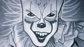 penny the wise realistic sketch horror clown @ishankarts2276