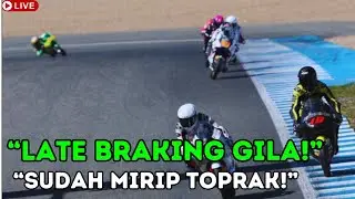 GILA‼️ Late Braking Veda Ega Mirip TOPRAK! Honda Sampai ANGKAT TOPI 😱🔥 | Moto3 2026