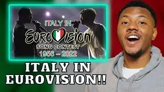 AMERICAN REACTS To Italy in Eurovision Song Contest (1956-2022)