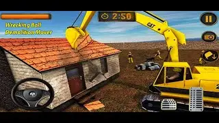Wrecking Ball Demolition Mover -Wrecking crane simulator and Excavator simulator#3- Android Gameplay