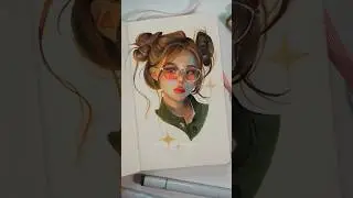 Alcohol marker painting process-color & light portrait study. #art #artprocess #drawing #markers