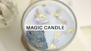 Personalized sky blue crystal scented candle custom with packaging