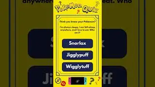 Pok&eacute;mon Quiz #fans #pokemongoshorts #quizmania #pokemon #shorts