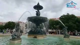 TODAY AT PRA&Ccedil;A DOM PEDRO  1V AND FONTE SUL DO  ROSSIO #portugal #peacefulrider #tourism 