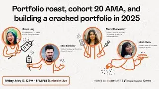 Portfolio roast, cohort 20 AMA, and how to build a cracked portfolio in 2025