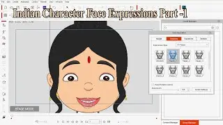Indian character face Expressions in Cartoon Animator 4 Part 1 | Full Expressions tutorial in Hindi