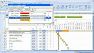 Change colors in gantt chart in Excel workbook