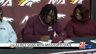 Madison Academy's AJ Rice signs with Mississippi State
