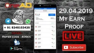 🔴onead 29.04.2019 My Earn LIVE Proof onead.onead Payment Proof 100% Proof