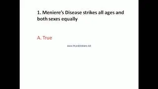 Ear Disorder Multiple Choice Questions
