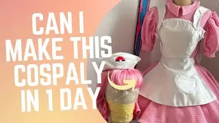 I tried making an entire cosplay in 1 day! ~ make a nurse joy cosplay with me