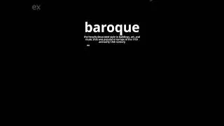 Video Word Of The Day - Baroque