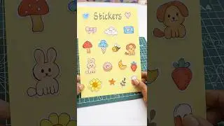 How to make stickers at home ✨🎀 #diy #sticker #craft #shorts #youtubeshort #handmade