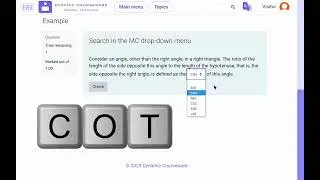 Moodle Cloze question type - Search the MC drop-down menu