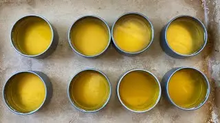 Making tallow salve with lavender and rose hips.
